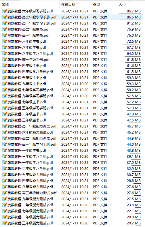 1~12年级奥数教程